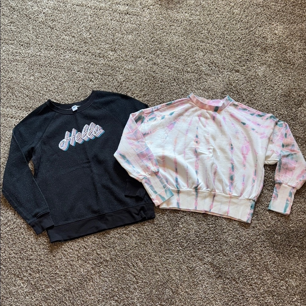 Women’s Black and Tie-Dye Sweatshirt Set